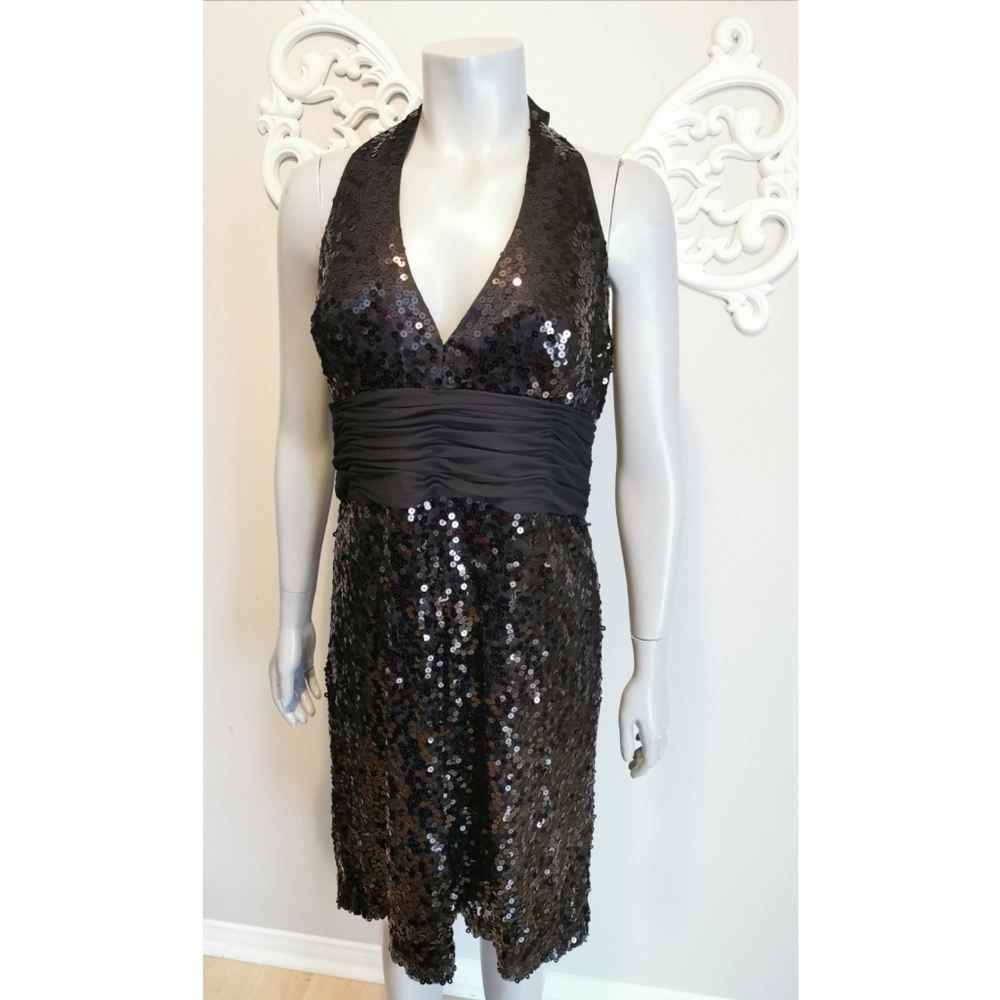 WHBM NWT sequin halter dress